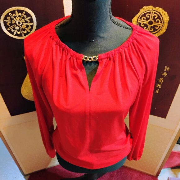 Michael Kors blouse with gold chin - Picture 1 of 6